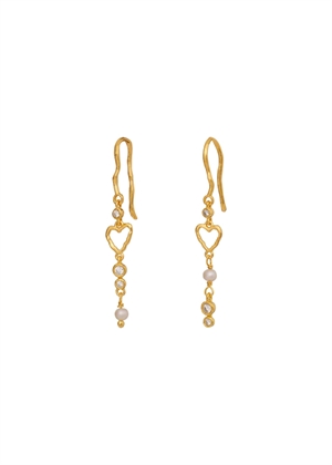 Kali earrings Forgyldt Maanesten 
